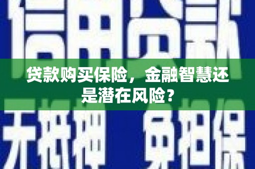 孝感贷款购买保险，金融智慧还是潜在风险？