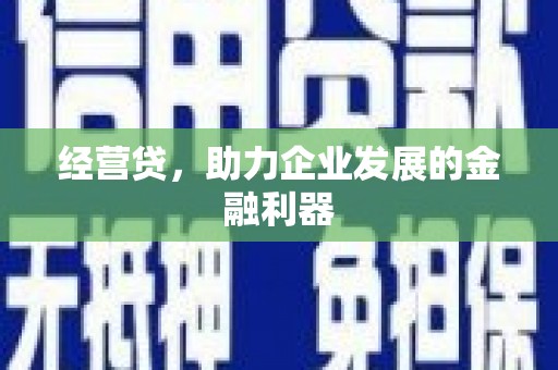 孝感经营贷，助力企业发展的金融利器