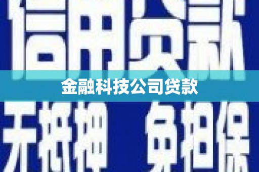 孝感金融科技公司贷款