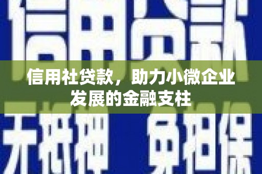 孝感信用社贷款，助力小微企业发展的金融支柱