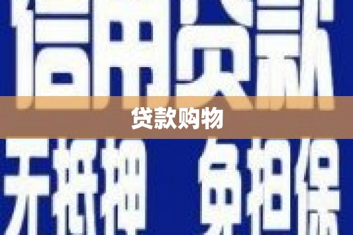 孝感贷款购物