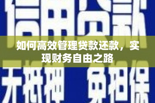孝感如何高效管理贷款还款，实现财务自由之路