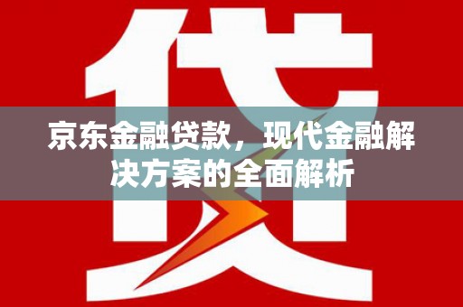 孝感京东金融贷款，现代金融解决方案的全面解析