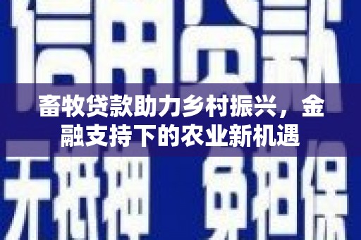 孝感畜牧贷款助力乡村振兴，金融支持下的农业新机遇
