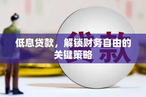 孝感低息贷款，解锁财务自由的关键策略