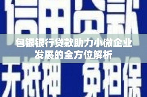 孝感包银银行贷款助力小微企业发展的全方位解析