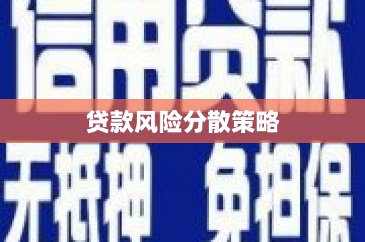 孝感贷款风险分散策略