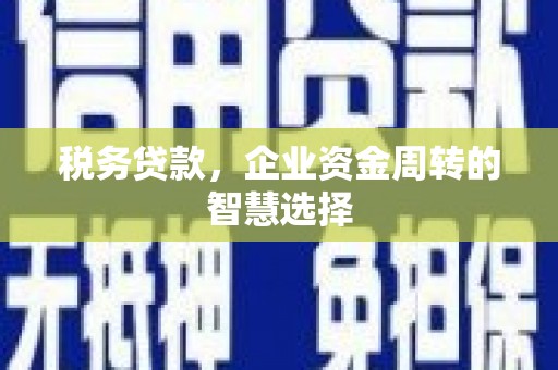 孝感税务贷款，企业资金周转的智慧选择