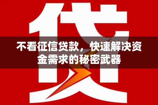 孝感不看征信贷款，快速解决资金需求的秘密武器
