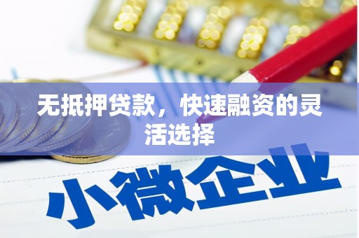 孝感无抵押贷款，快速融资的灵活选择