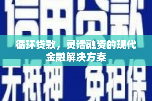 孝感循环贷款，灵活融资的现代金融解决方案