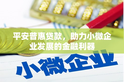 孝感平安普惠贷款，助力小微企业发展的金融利器