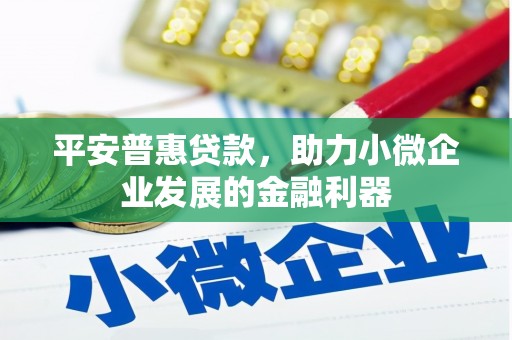 孝感平安普惠贷款，助力小微企业发展的金融利器