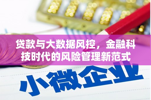 孝感贷款与大数据风控，金融科技时代的风险管理新范式