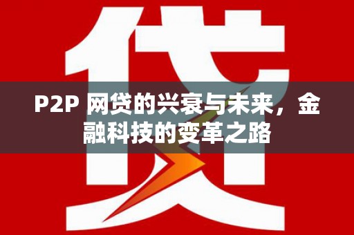 孝感P2P 网贷的兴衰与未来，金融科技的变革之路