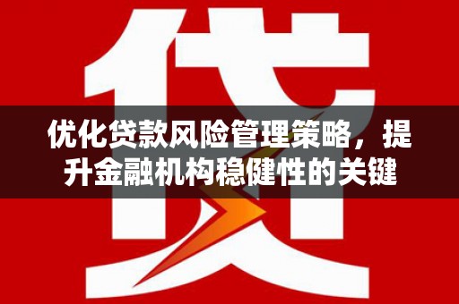孝感优化贷款风险管理策略，提升金融机构稳健性的关键