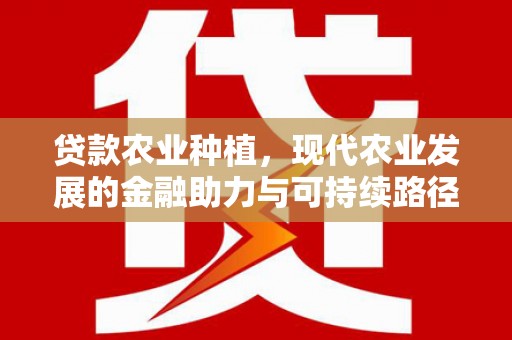 孝感贷款农业种植，现代农业发展的金融助力与可持续路径