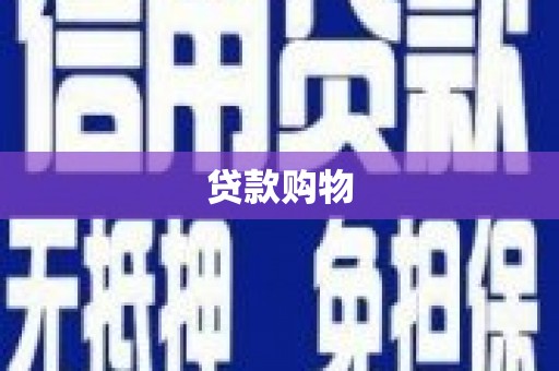 孝感贷款购物