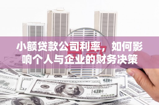 孝感小额贷款公司利率，如何影响个人与企业的财务决策