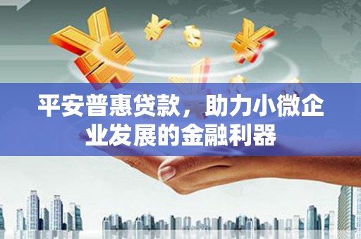 孝感平安普惠贷款，助力小微企业发展的金融利器