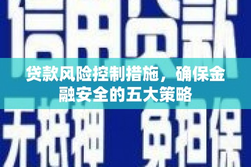 孝感贷款风险控制措施，确保金融安全的五大策略