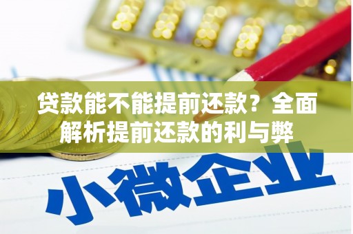 孝感贷款能不能提前还款？全面解析提前还款的利与弊