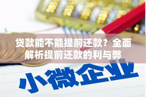孝感贷款能不能提前还款？全面解析提前还款的利与弊
