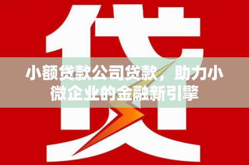 孝感小额贷款公司贷款，助力小微企业的金融新引擎