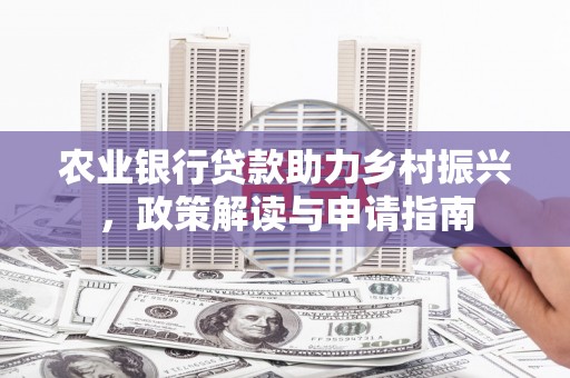 孝感农业银行贷款助力乡村振兴，政策解读与申请指南