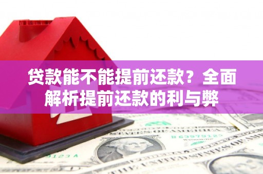 孝感贷款能不能提前还款？全面解析提前还款的利与弊