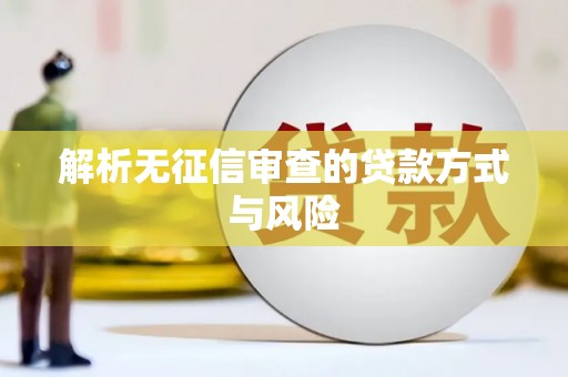 孝感解析无征信审查的贷款方式与风险
