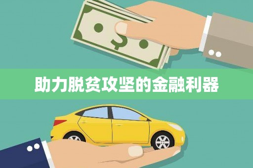 孝感助力脱贫攻坚的金融利器